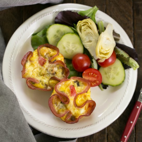 Egg Muffins in Ham Cups