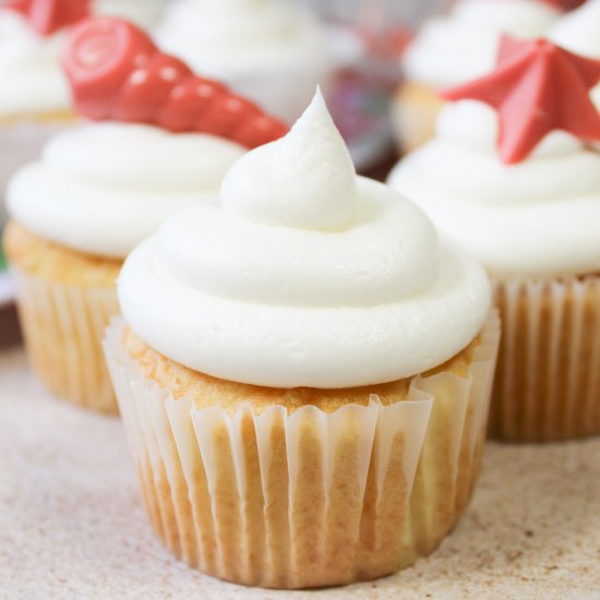 Summer Breeze Coconut Cupcakes