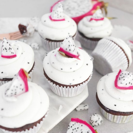 Dragonfruit cupcakes