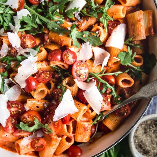 Pasta with Tomato Cream Sauce