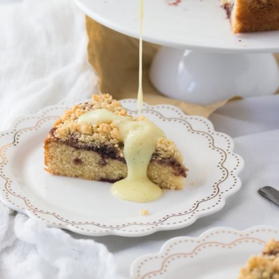 Easy Cherry Cake with Crumb Topping