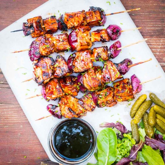 BBQ Pineapple Chicken Kebabs