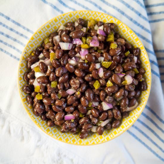 Spicy black bean salad