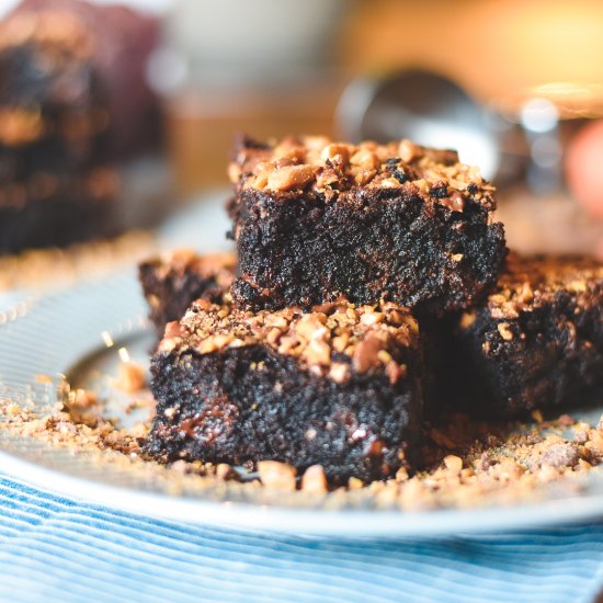 Dark Chocolate Toffee Brownie