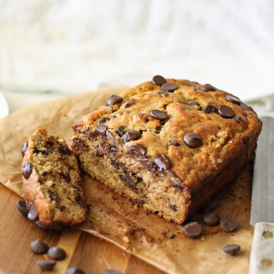 Dark Chocolate Chip Banana Bread