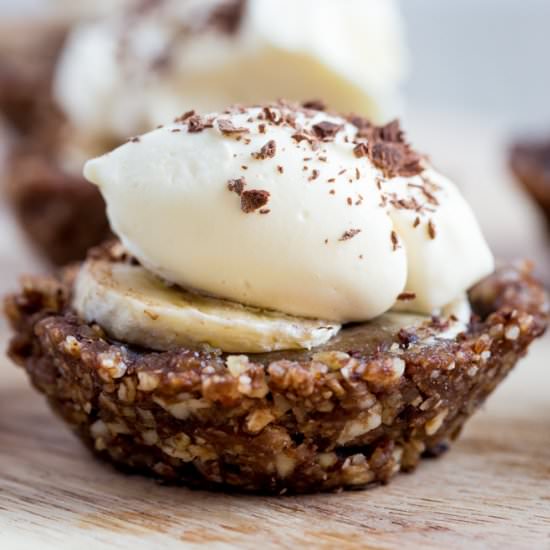 Raw Vegan Chocolate Banoffee Pies