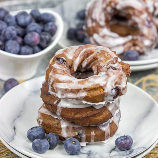 Glazed Blueberry Crullers