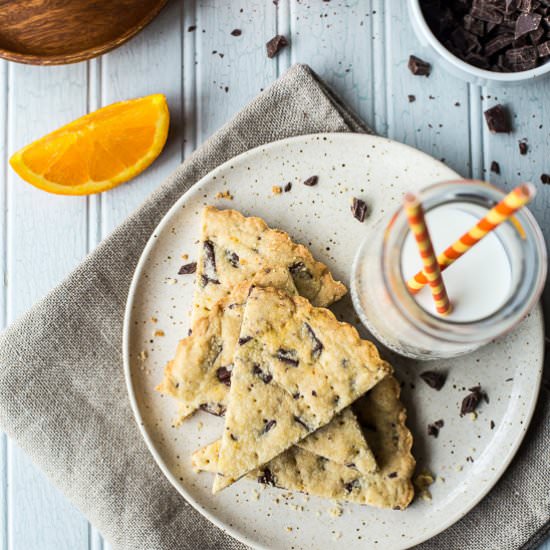 Chocolate Chunk Orange Shortbread