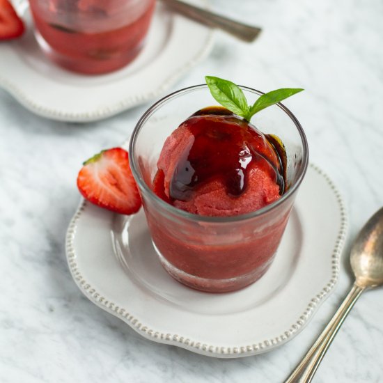 Strawberry Balsamic Sorbet