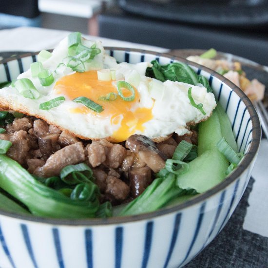 Rice with Braised Ground Pork