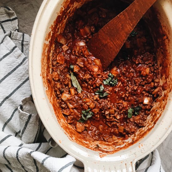 Smoky Bolognese Sauce