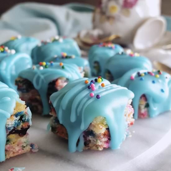 Rainbow Funfetti Petit Fours