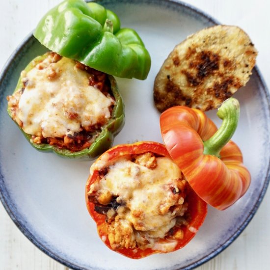 Chicken & Eggplant Parm Peppers