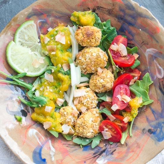 Coconut Falafel Mango Bowls