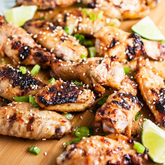 Sweet Spicy Grilled Chicken Wings