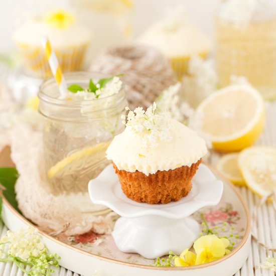 Vegan Lemon & Elderflower Cupcakes