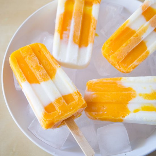 Mango Yogurt Popsicles