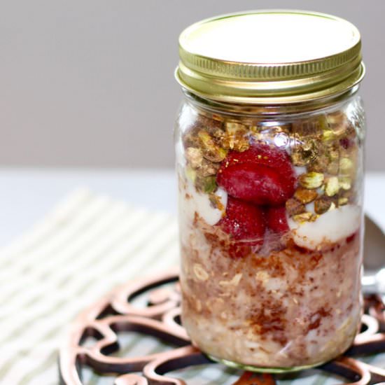 Chocolate Strawberry Overnight Oats