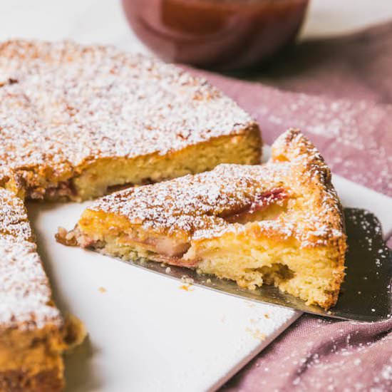 Rhubarb Custard Cake