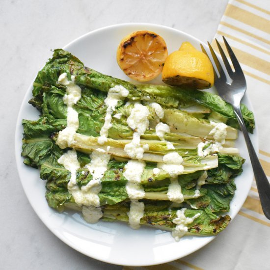 Grilled Romaine+Creamy Goat Cheese