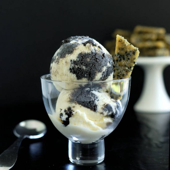 Black Sesame Ripple Ice Cream