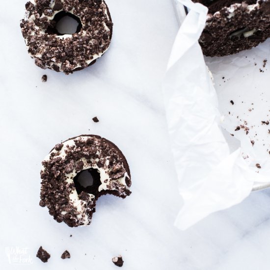 Gluten Free Cookies + Cream Donuts