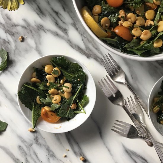 Lupini Beans and Baby Kale Salad