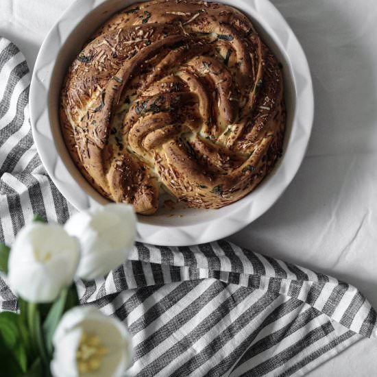 Easy braided parmesan bread