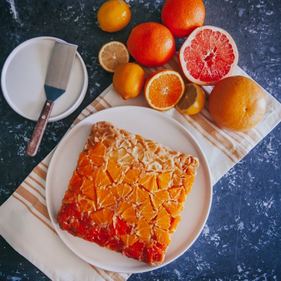 Citrus Almond Ombre Cake