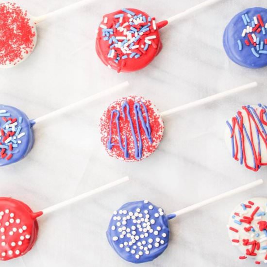 4th of July Chocolate Covered Oreos