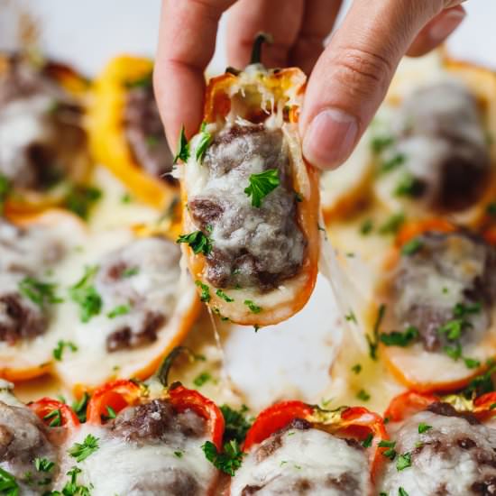 Keto Cheeseburger Stuffed Peppers