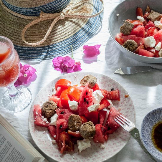 Summery watermelon Salad with Feta