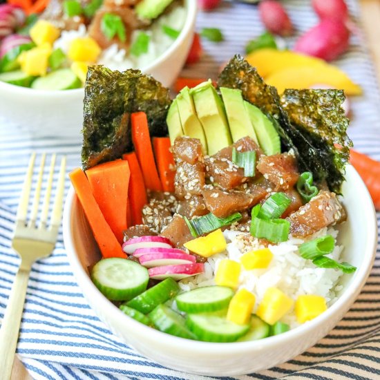 Healthy Ahi Poke Bowls