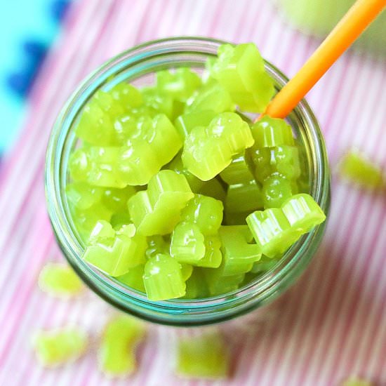 Homemade Green Juice Gummy Bears