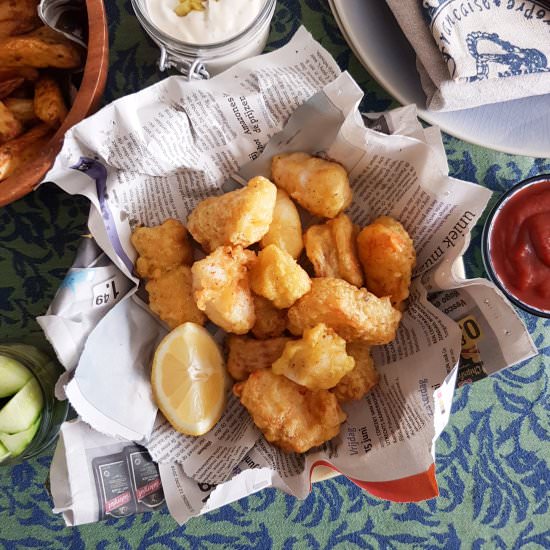 Beer battered Cod Lemon Remoulade