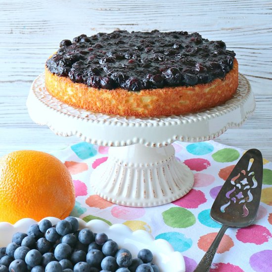 Almond Cake with Fruit Compote