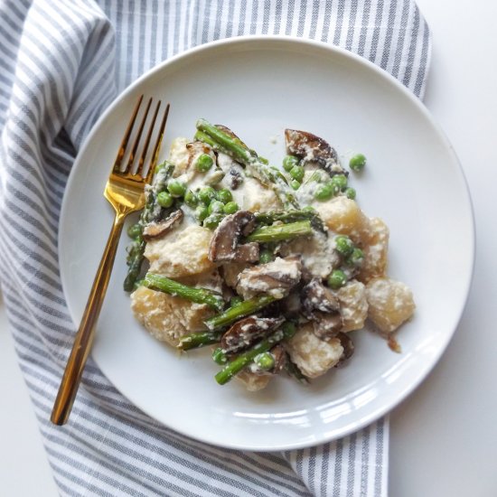 Cashew Miso Cauliflower Gnocchi