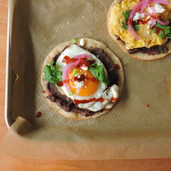 baked breakfast tostadas