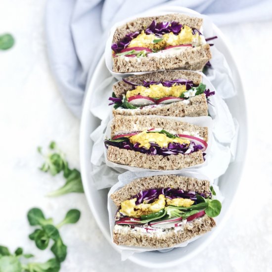 Rainbow Turmeric Chicken Sandwich