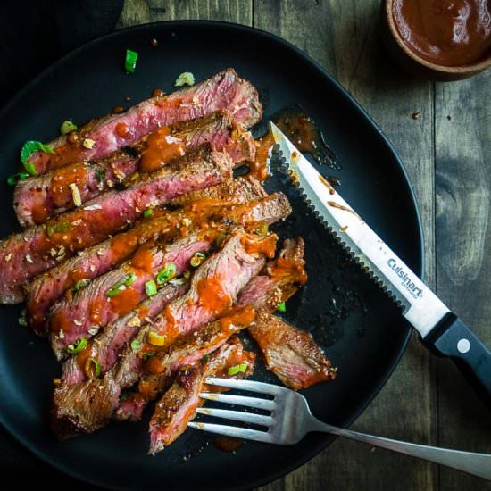 Gochujang Marinaded Flat Iron Steak