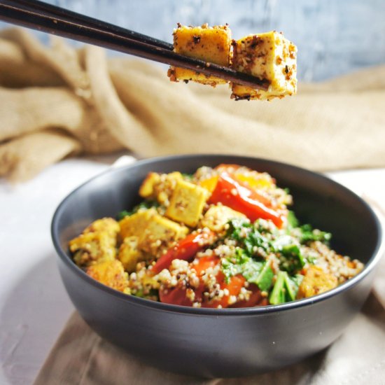 Dukkah Tofu Salad