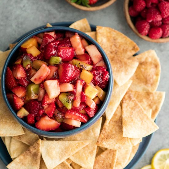 Fruit Salsa & Cinnamon Chips