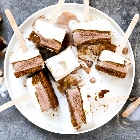 Easy Layered Ice Cream Popsicles