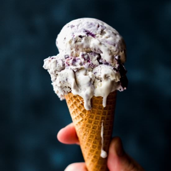 Blueberry Crumble Ice Cream