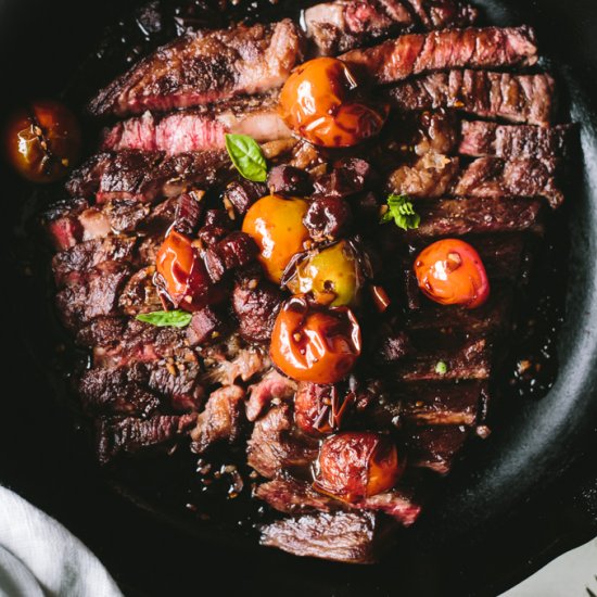 Wagyu Steak Tomato Bacon Balsamic