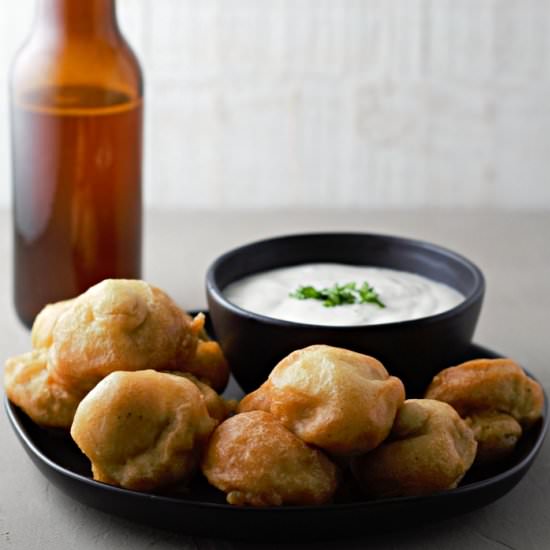 Beer Battered Deep Fried Mushrooms