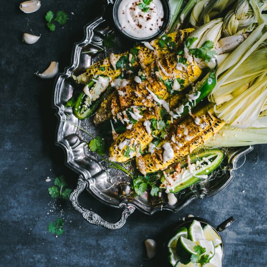 VEGAN Elotes (Grilled Street Corn)