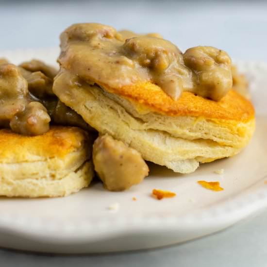 Vegetarian Biscuits and Gravy