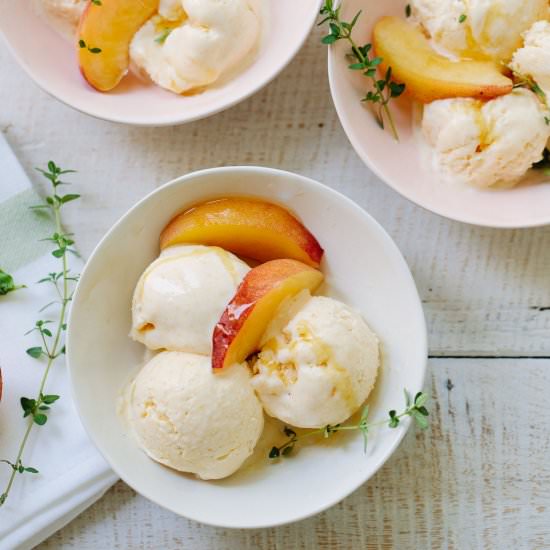 No-churn peach gelato