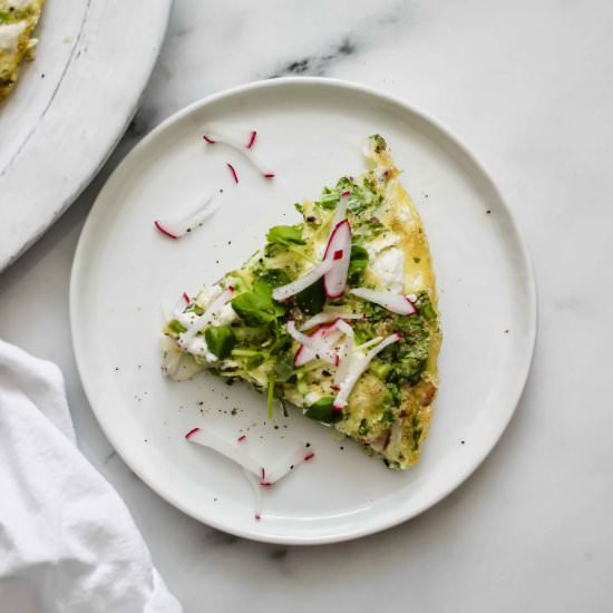 Chive and Goat Cheese Frittata